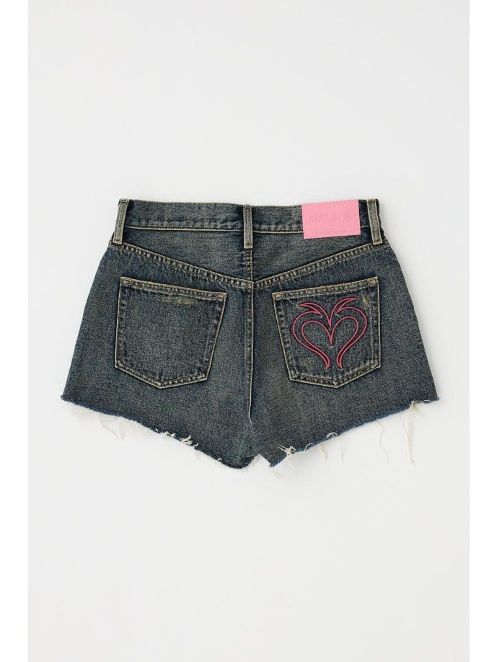 BlackEyePatch WOMEN x MOUSSY BEP Heart Denim Shorts | Dark Blue | Size 2 M | NWT